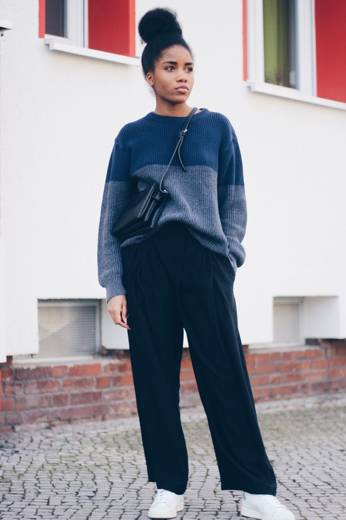 Modeblog Berlin, Fashion Blog Berlin, weite Hosen, kombinieren, Styling-Tipp: weite Hosen mit Turnschuhen