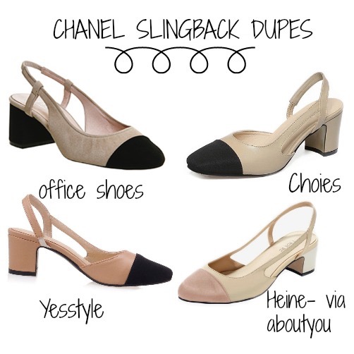 Chanel Slingback Look a like - Chanel Slingback Dupe