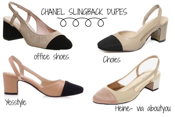 Chanel Slingback, Chanel Slingback dupes, Chanel Dlingback look a like, Chanel Slingback Pumps